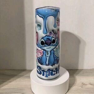 Stitch Blue and White Art Tumbler